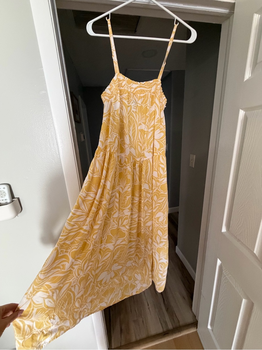 Old Navy Yellow and White Floral Maxi Dress